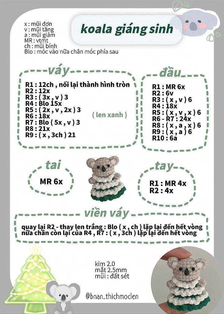 chart móc cốc bia mini, koala giáng sinh, đùi gà.