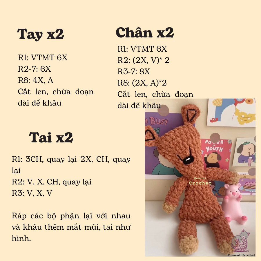 Chart móc gấu teddy mr been