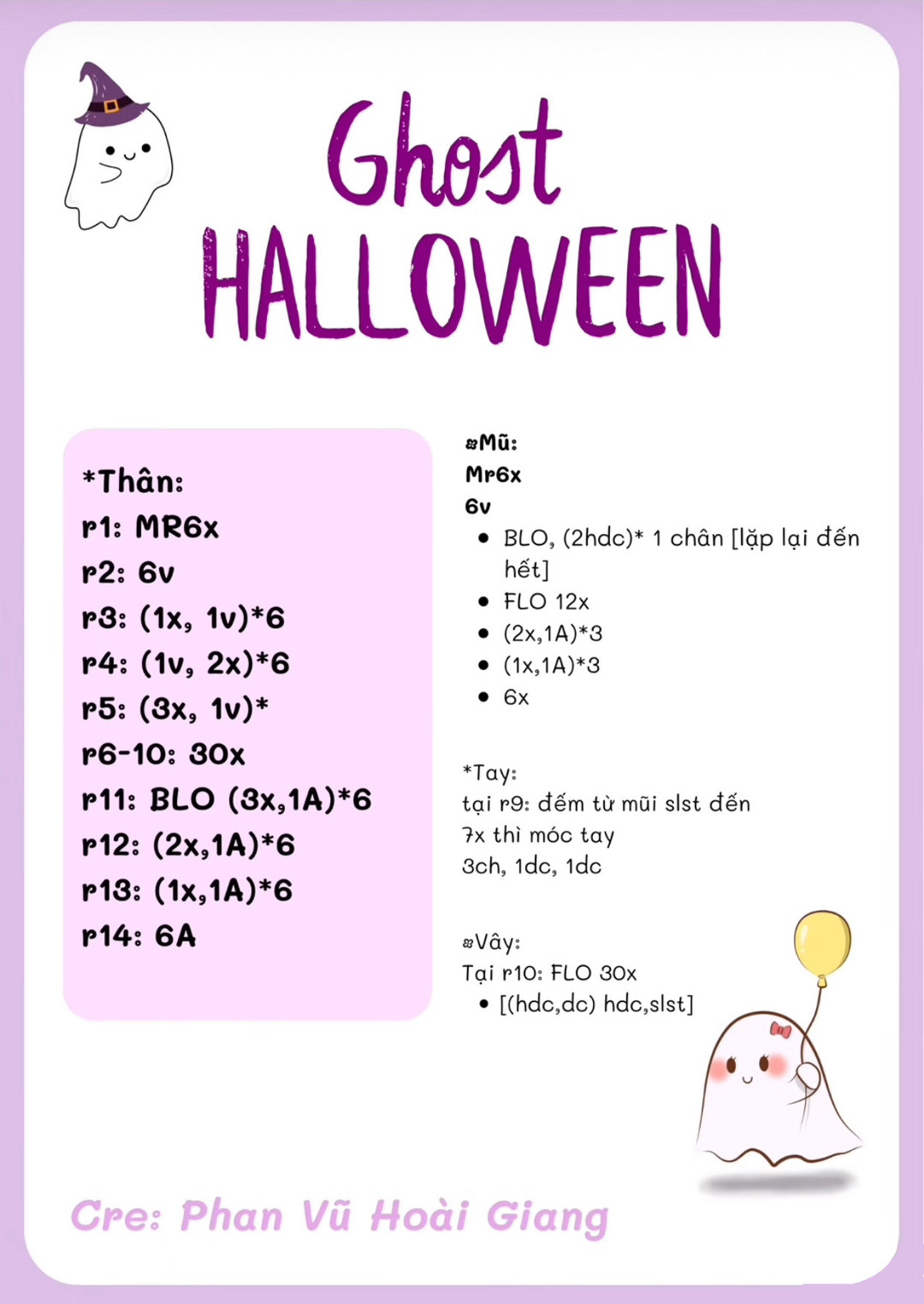 chart móc ghost halloween