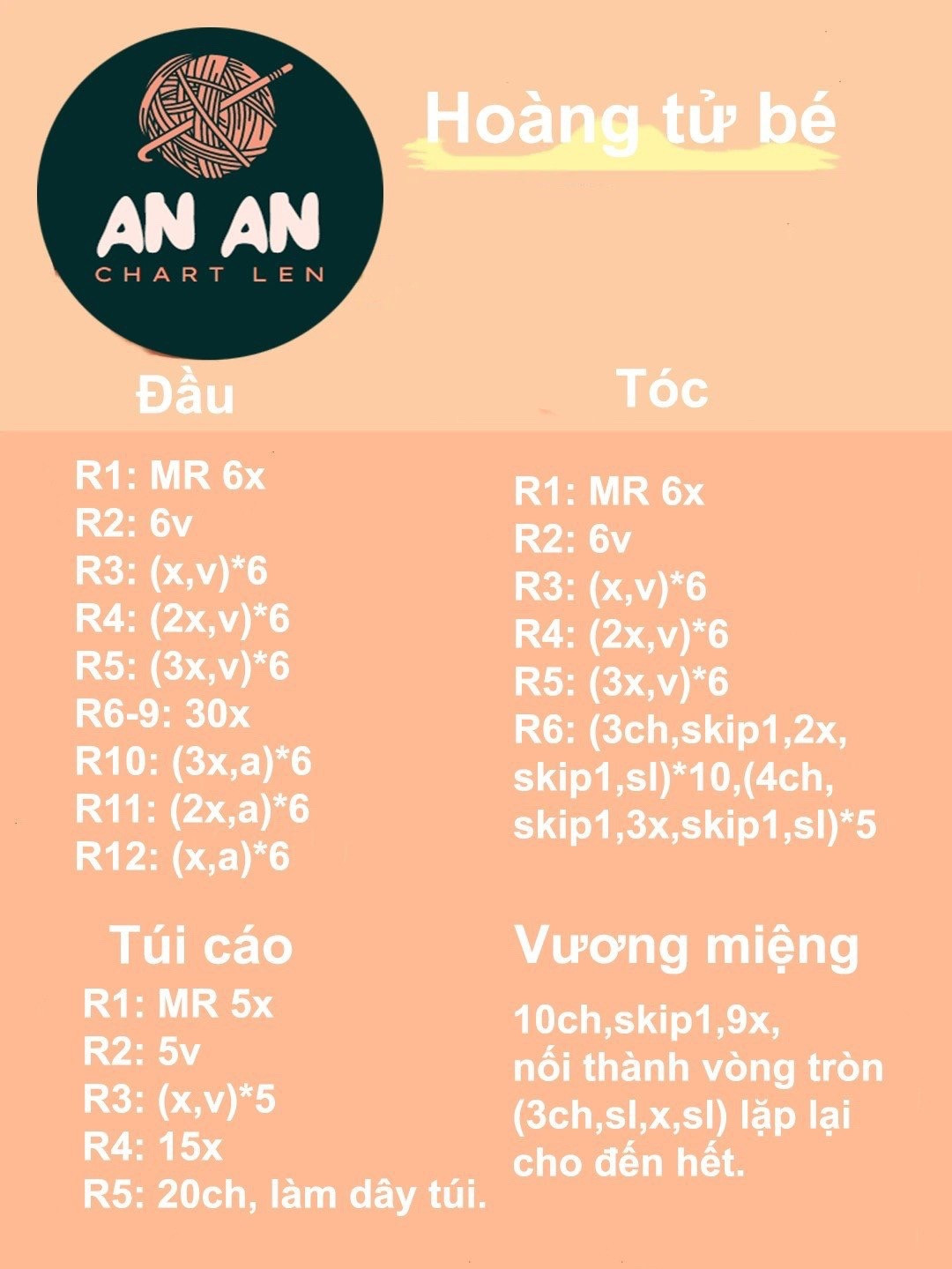 Chart móc hoàng tử bé.