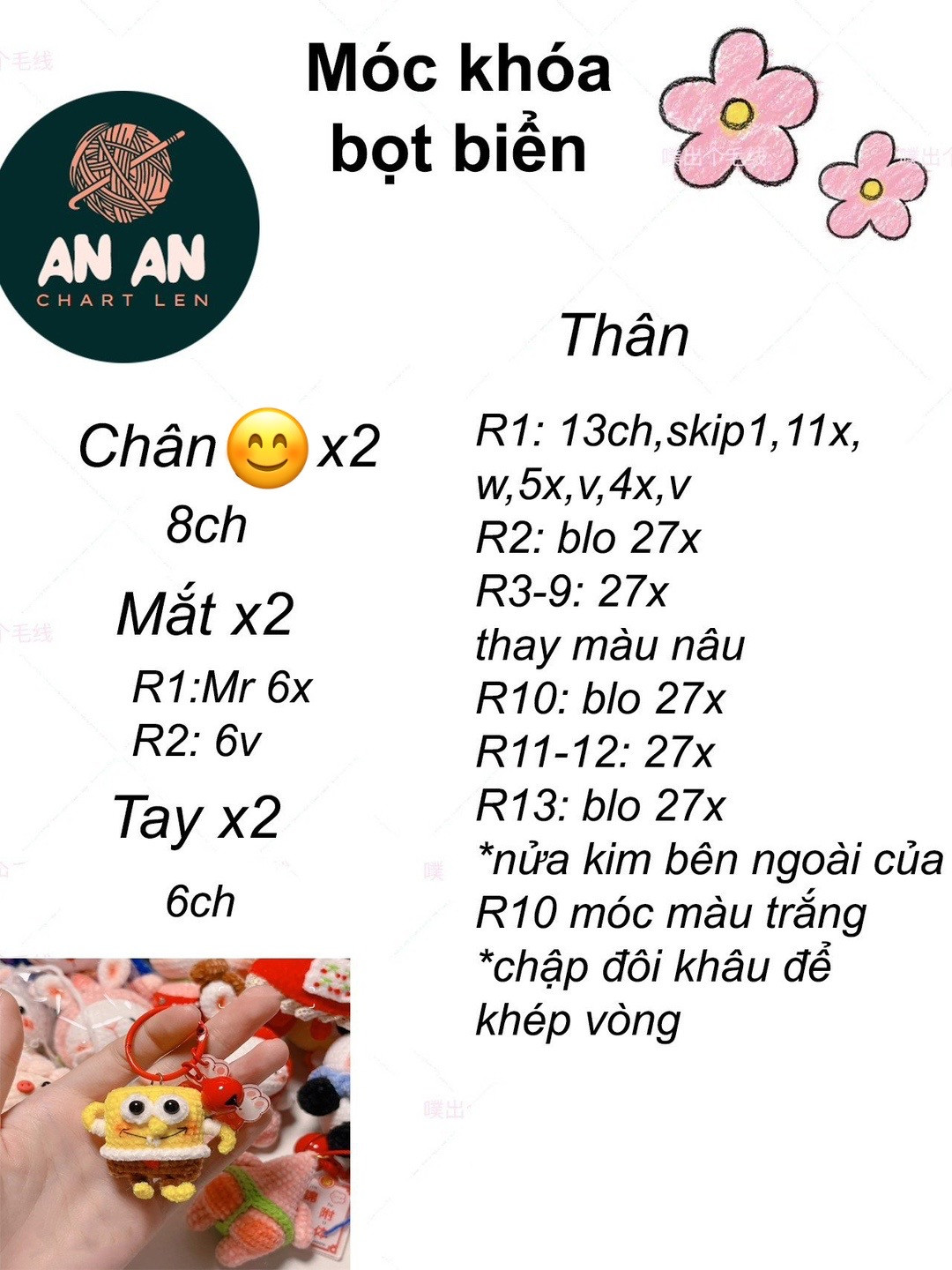 chart móc khóa bọt biển.