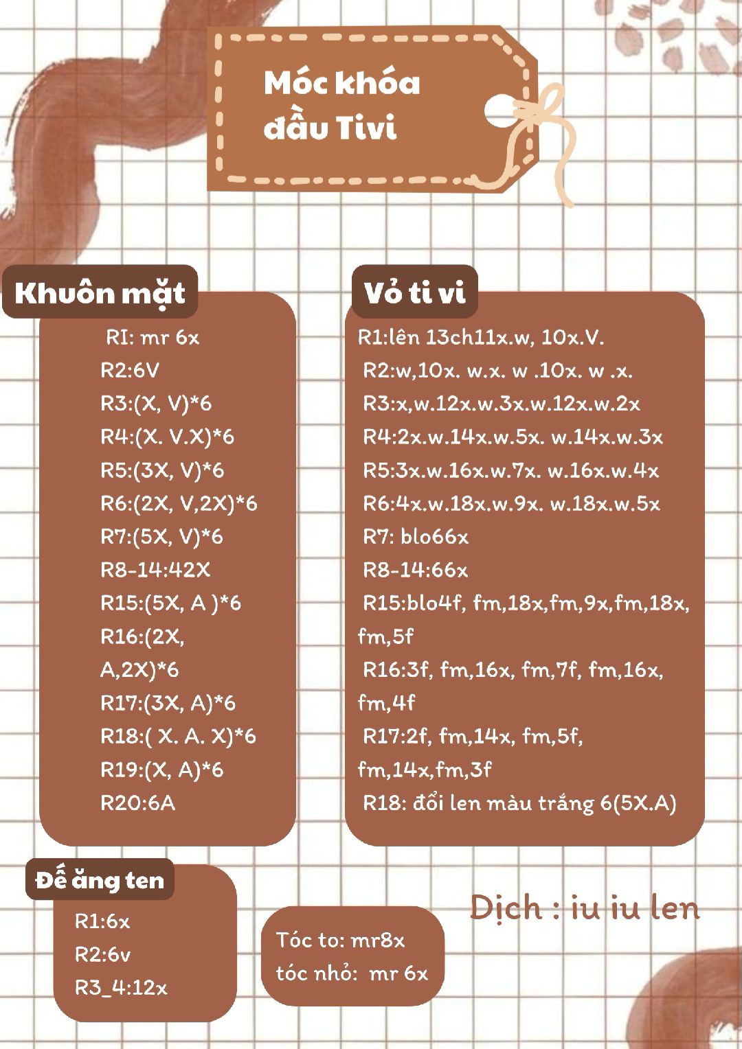 chart móc khóa đầu tivi màu hồng