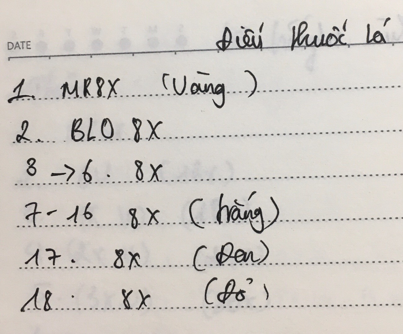 Chart móc len điếu thuốc lá.