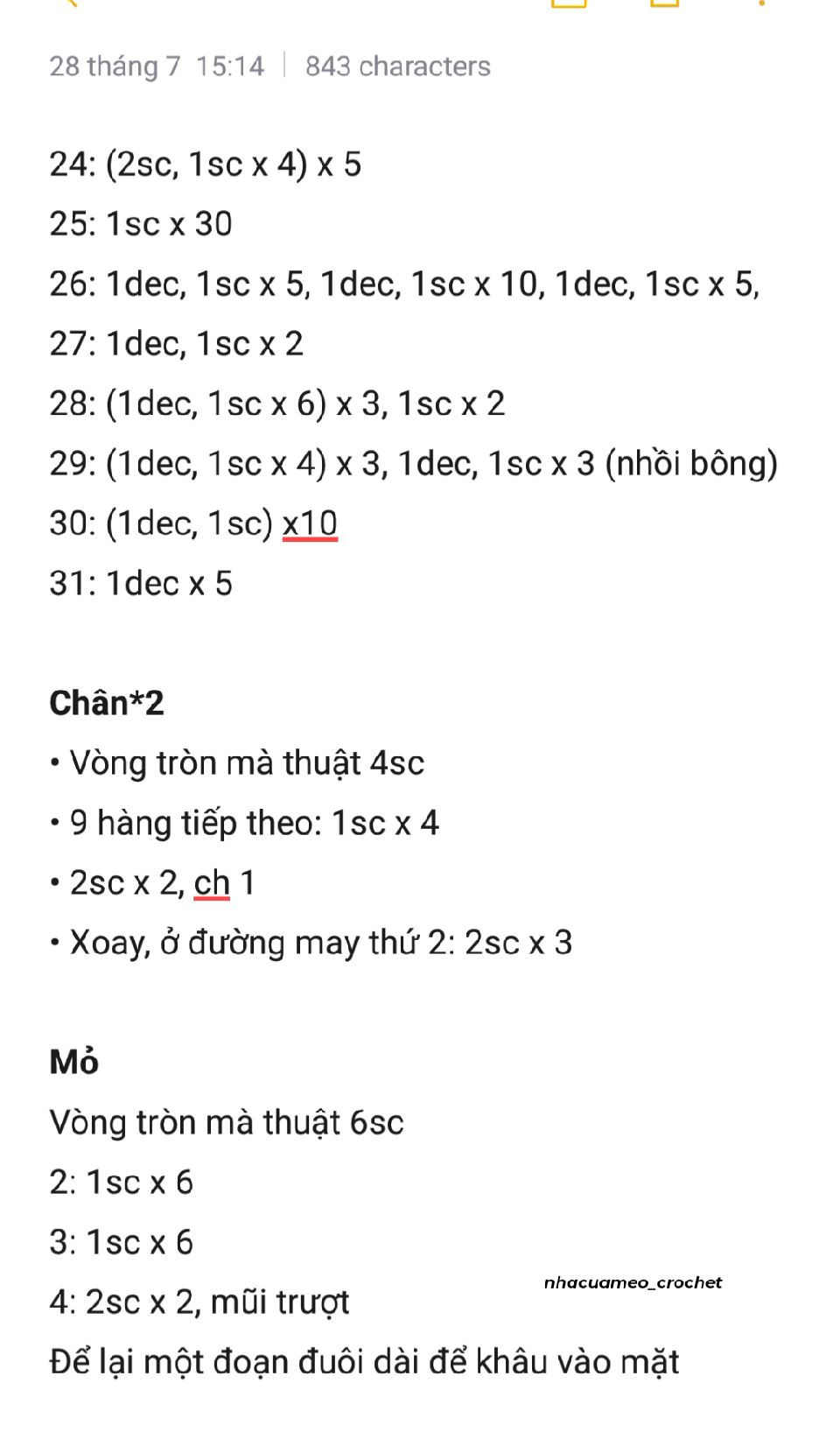 chart móc len móc khóa vịt đội mũ hoa.