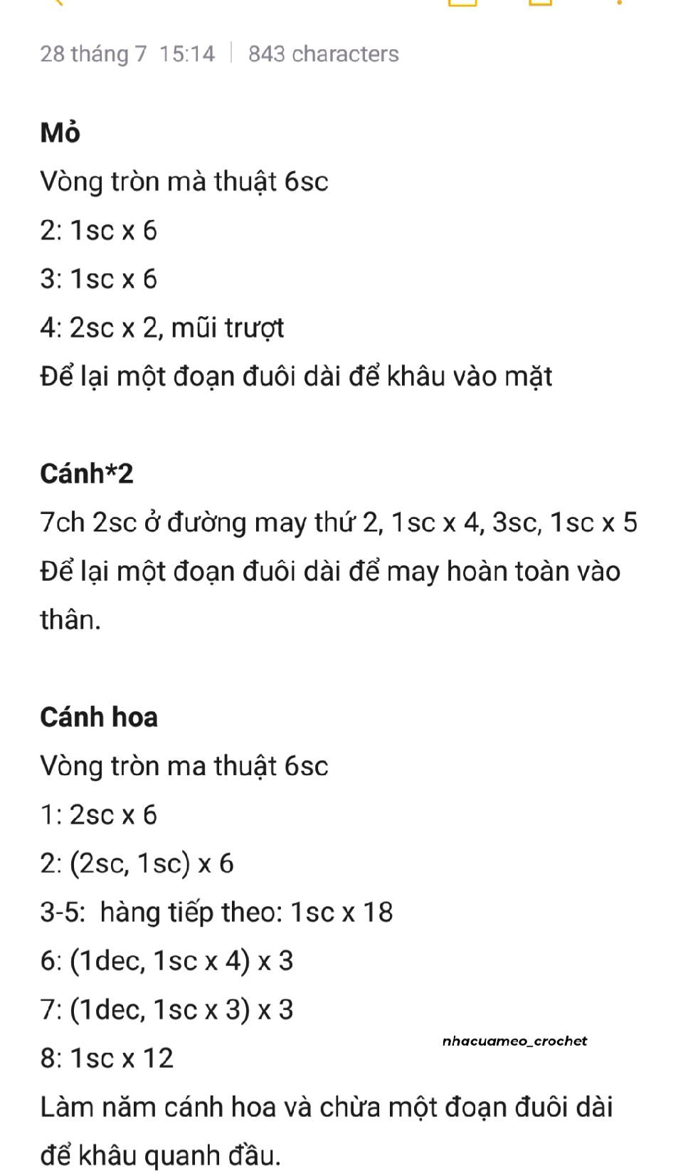 chart móc len móc khóa vịt đội mũ hoa.