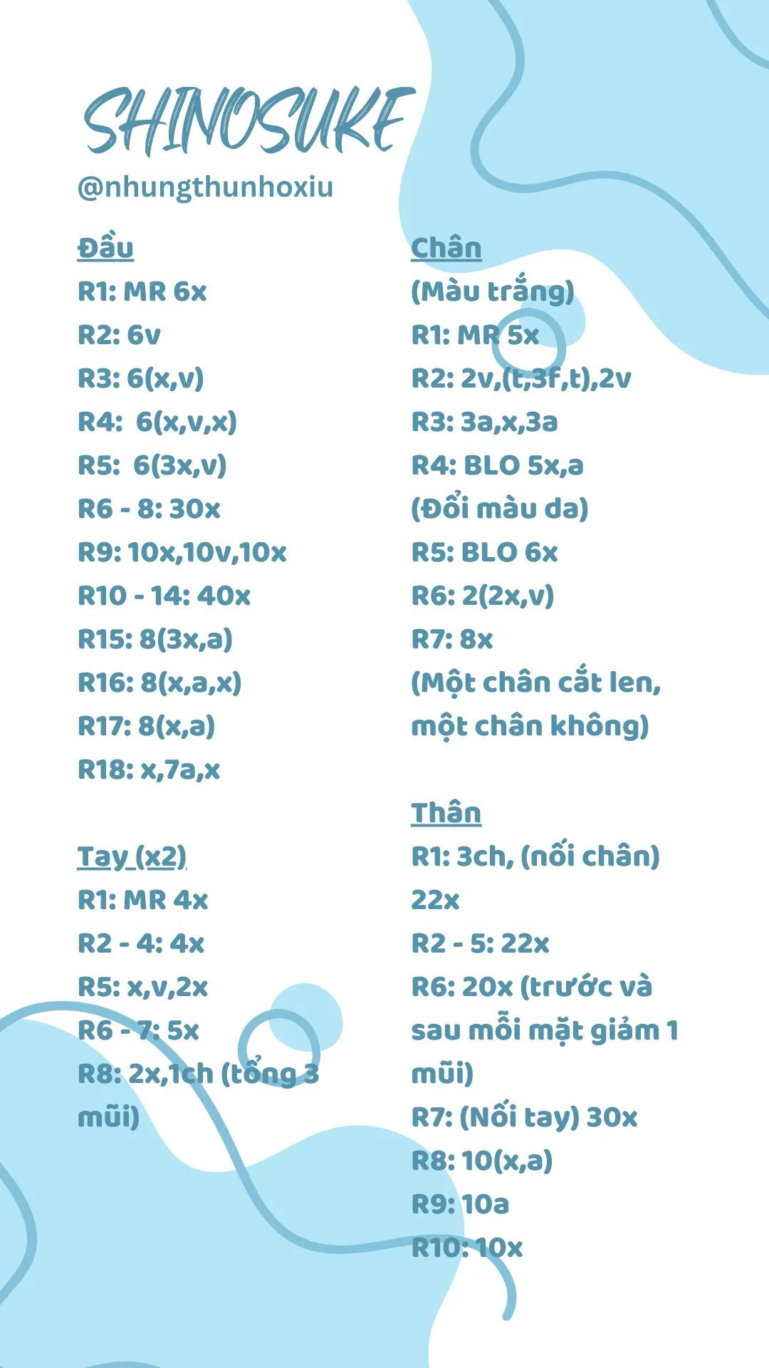 Chart móc len shinosuke