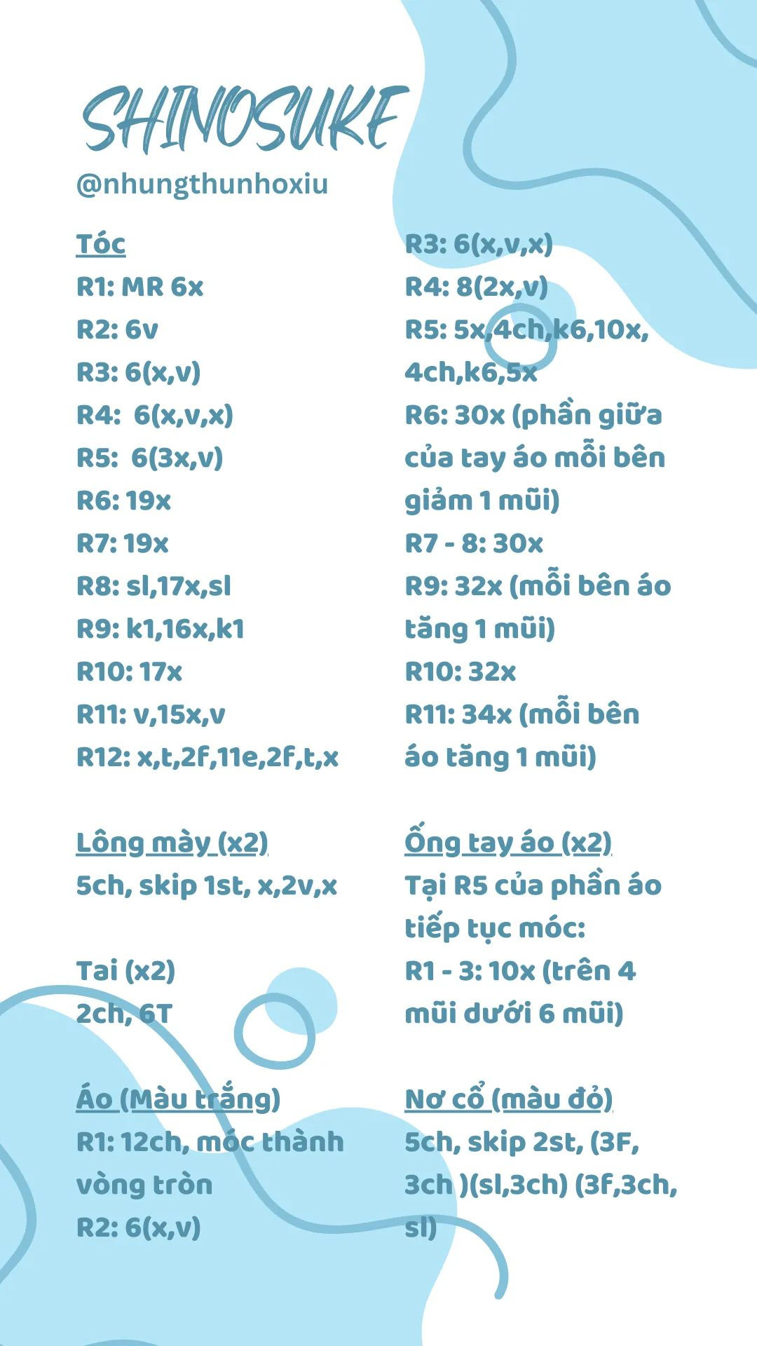 Chart móc len shinosuke