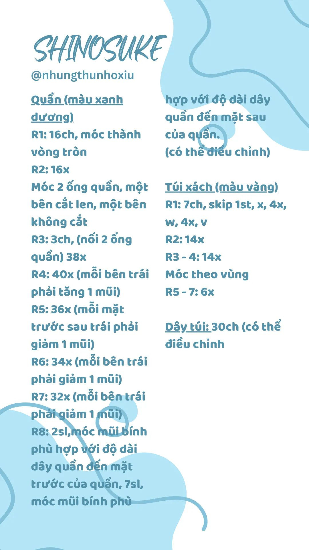 Chart móc len shinosuke