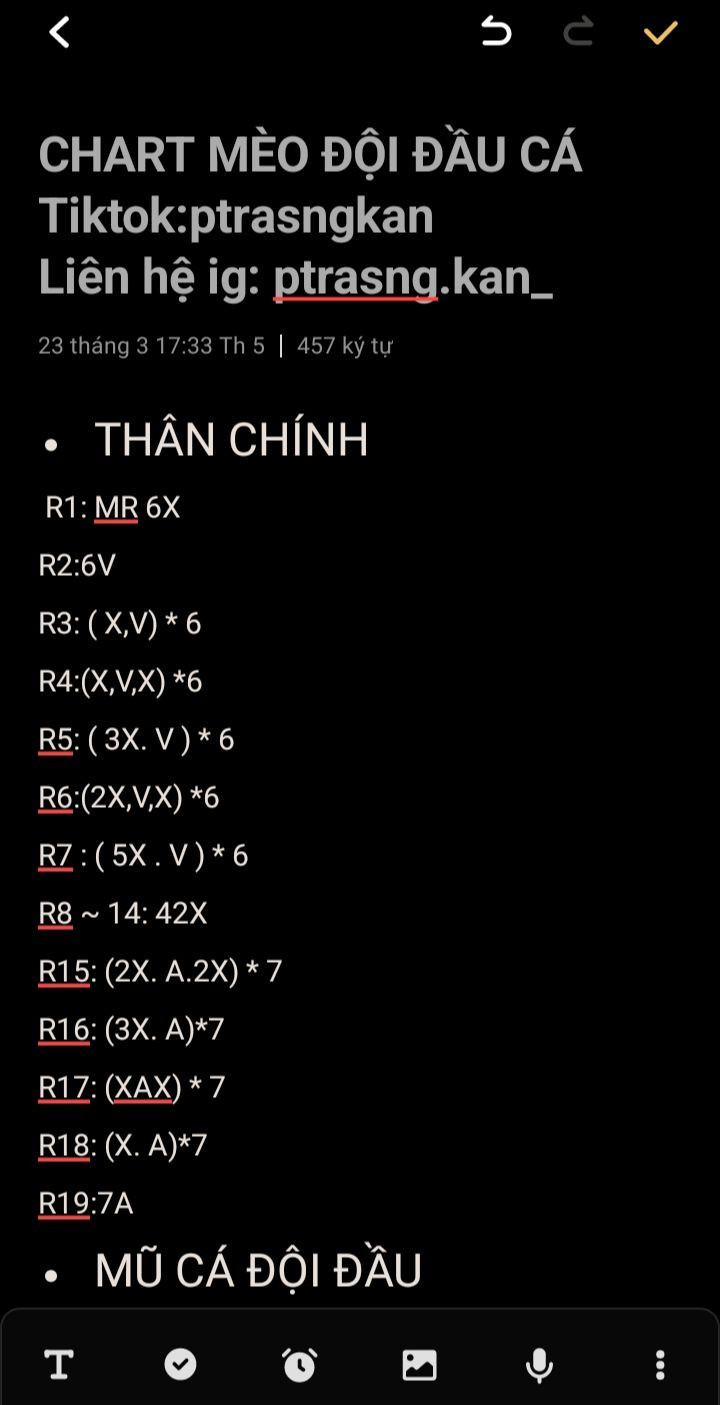 Chart móc mèo đội đầu cá.