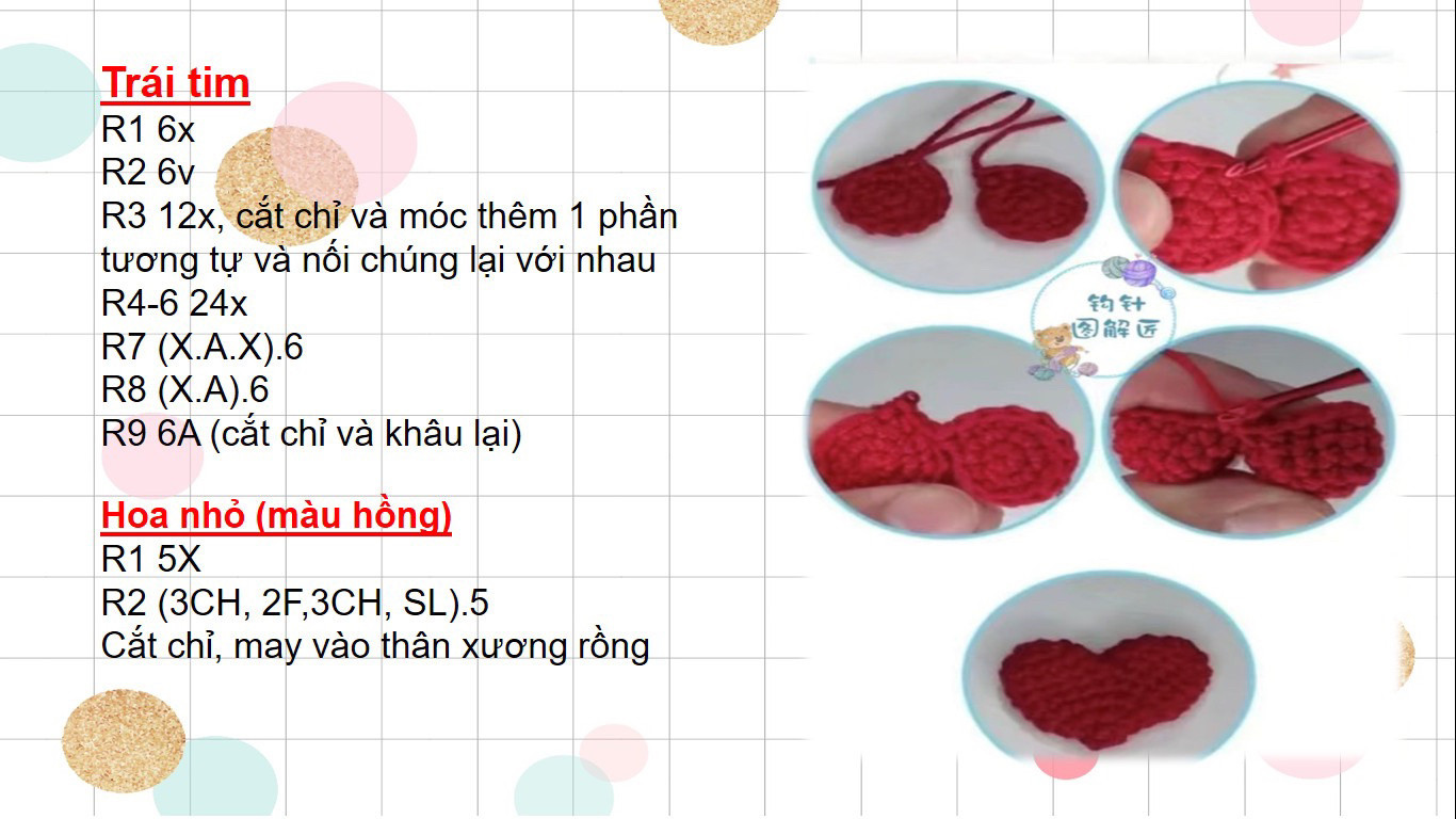 Chart móc, móc khóa chậu sương rồng trái tim.