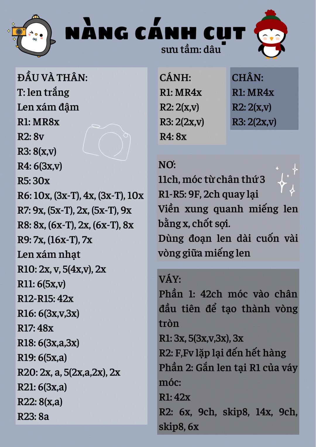 chart móc nàng cánh cụt