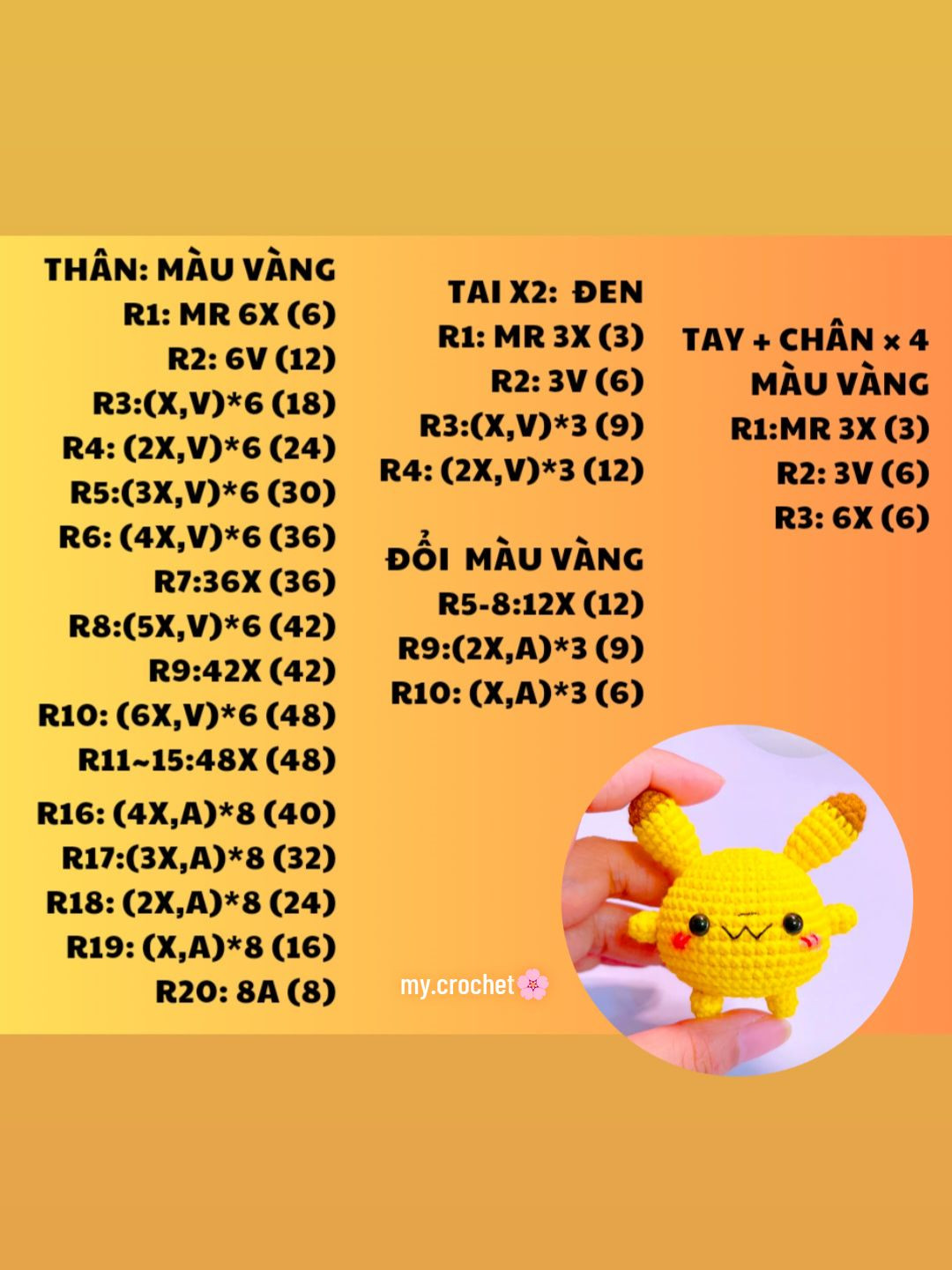 chart móc pikachu má đỏ,