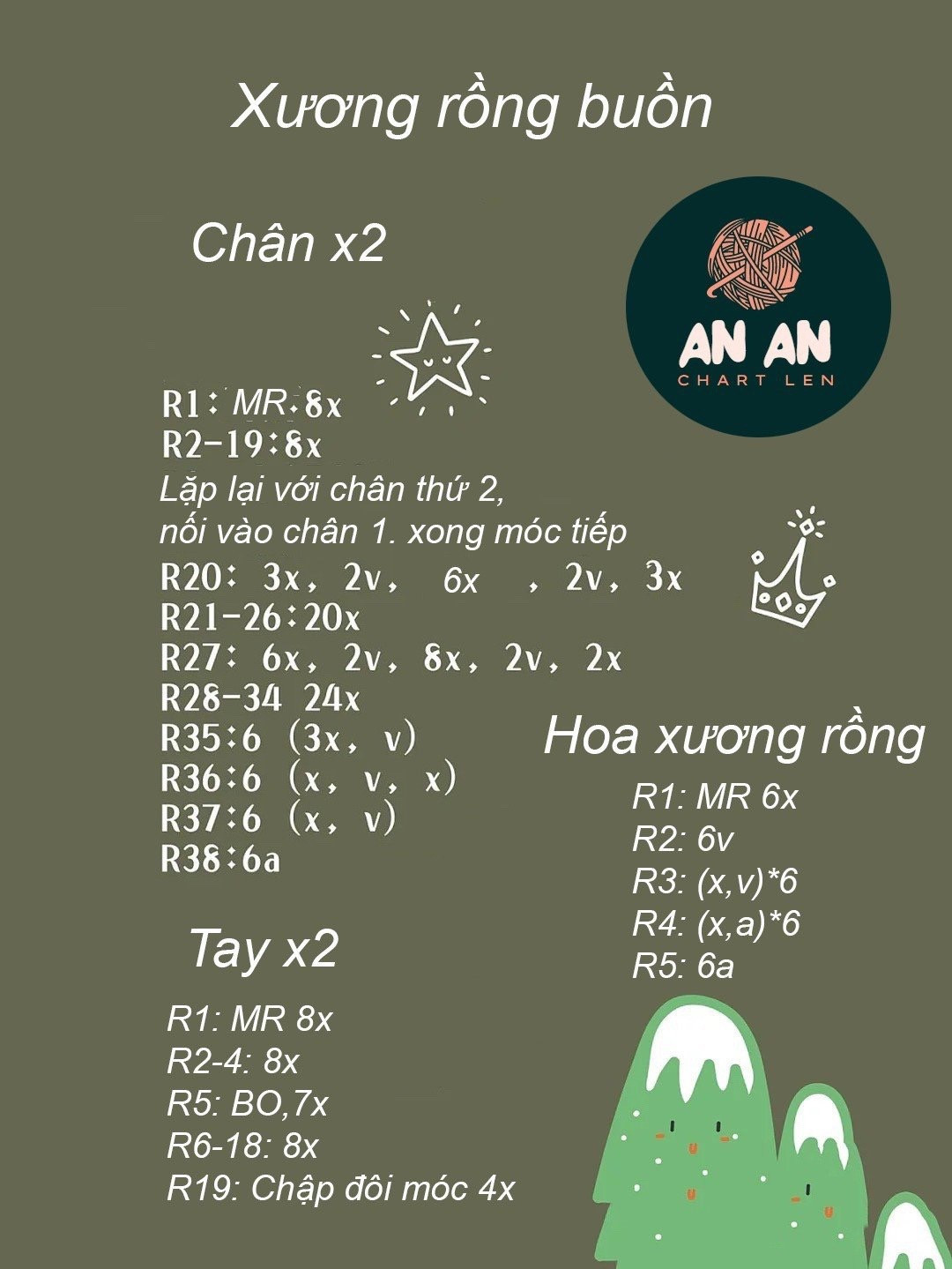 Chart móc xương rồng buồn.