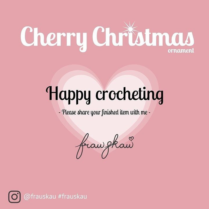 cherry christmas happy crocheting, stem