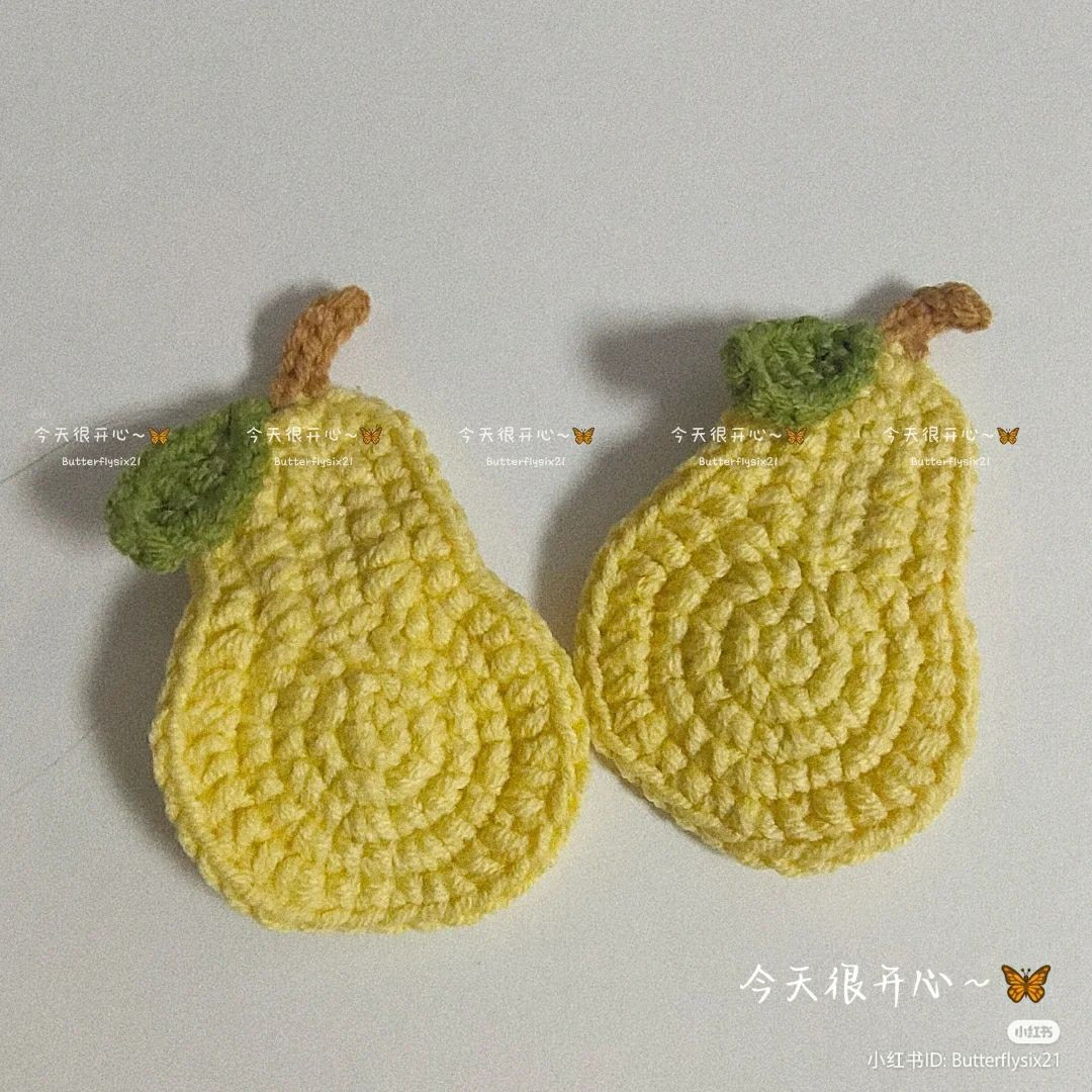 crochet pattern avocado hair clip