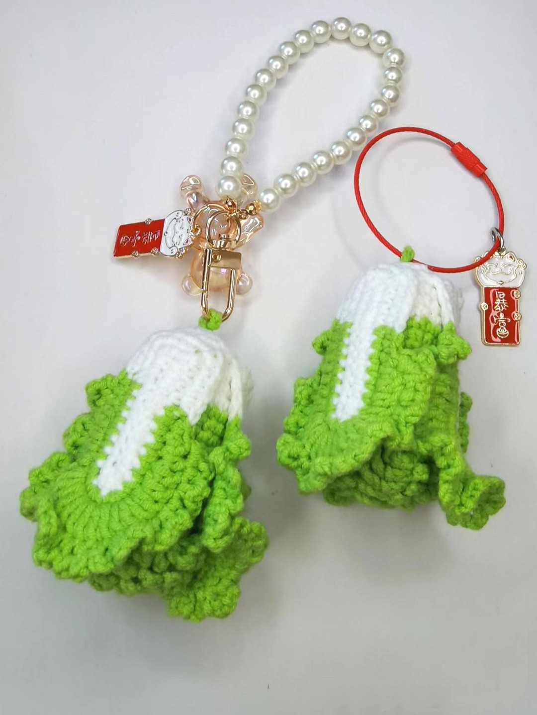 crochet pattern cabbage keychain