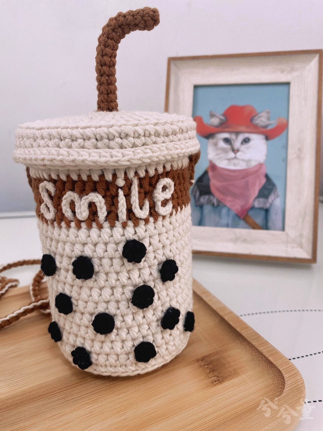 crochet pattern milk tea bag