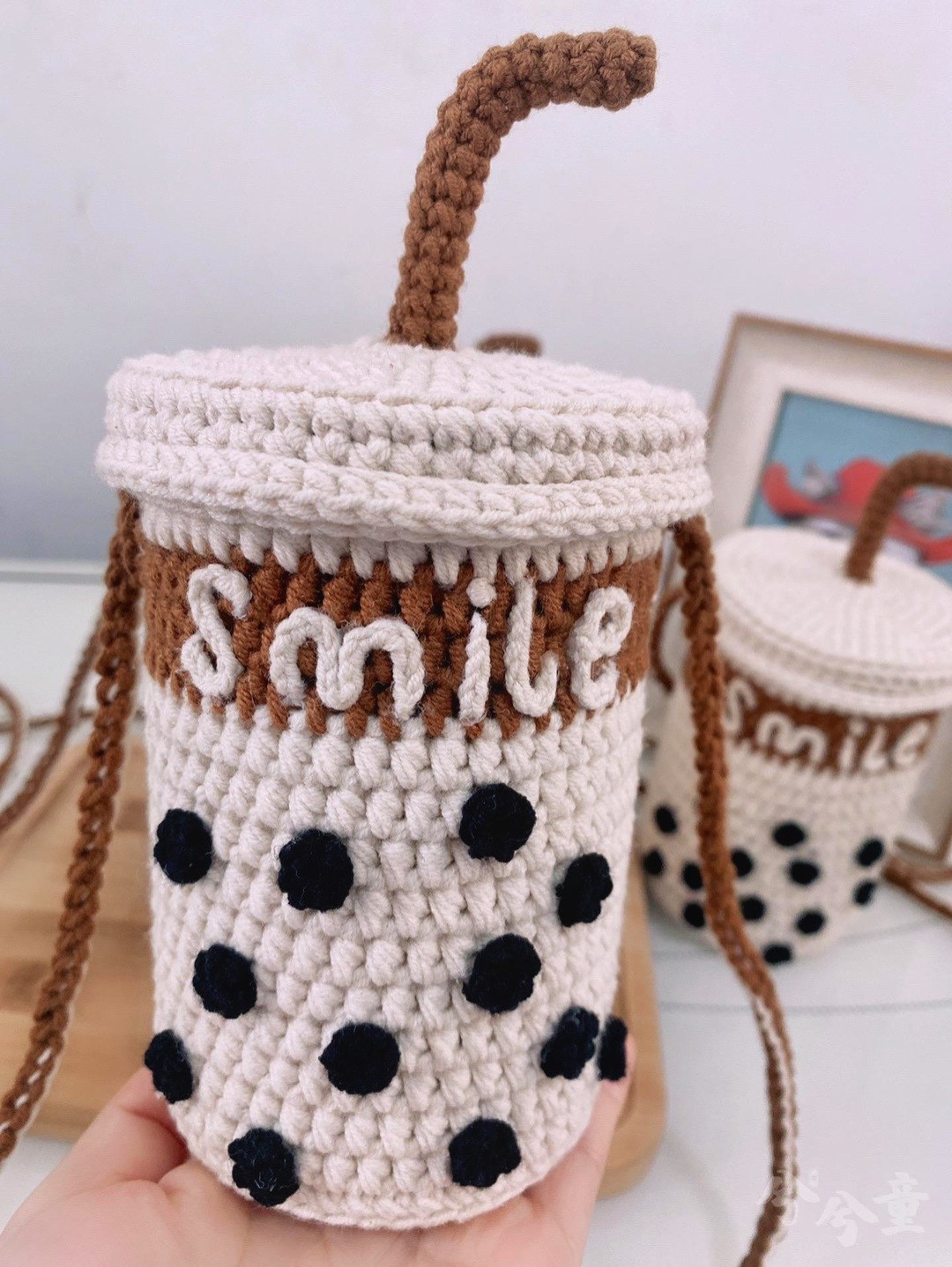 crochet pattern milk tea bag