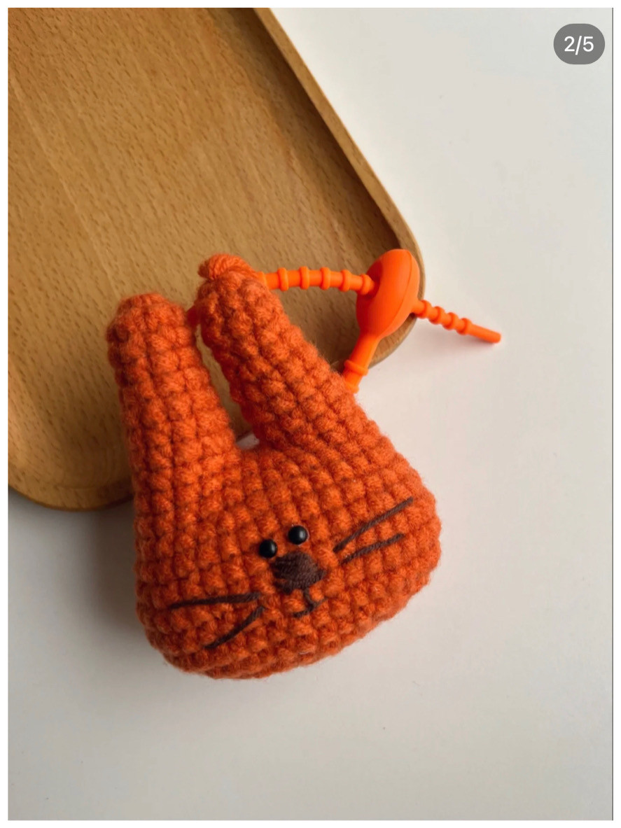 crochet pattern orange cat keychain