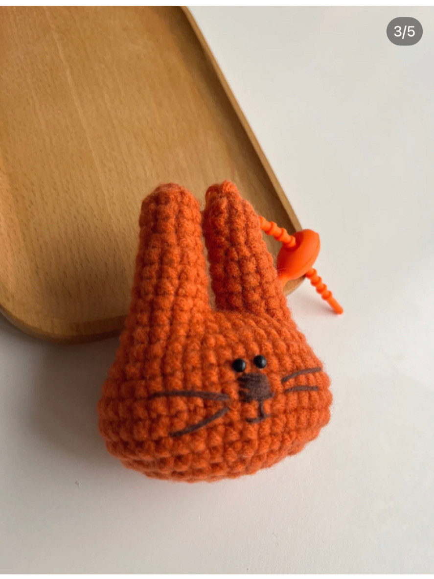 crochet pattern orange cat keychain