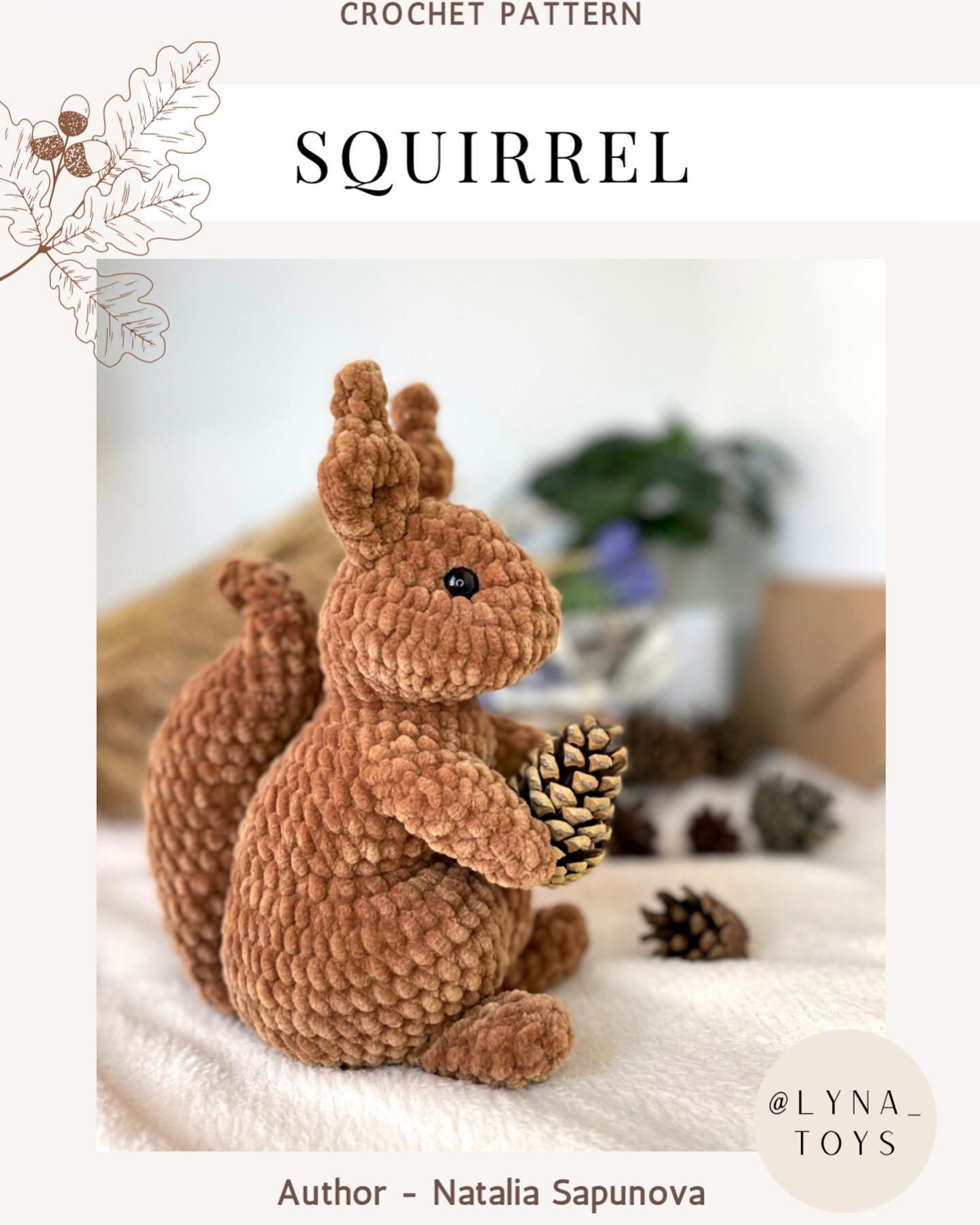 crochet pattern squirrel