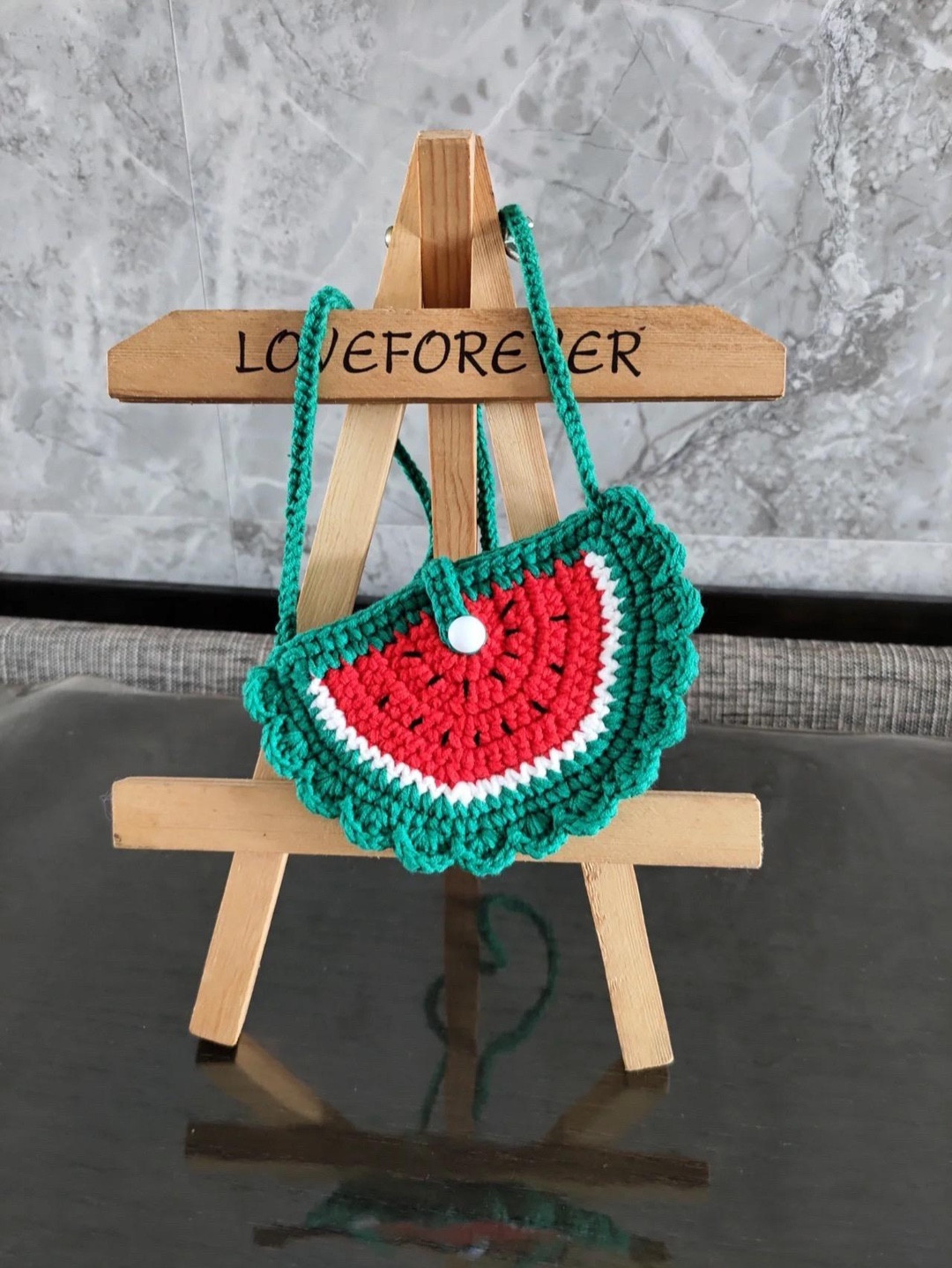 crochet pattern watermelon bag