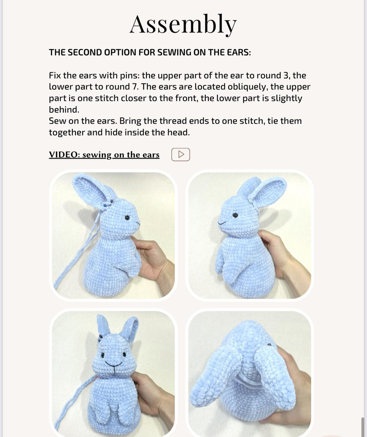 cute rabbit crochet pattern