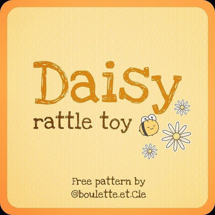 daisy rattle toy free pattern