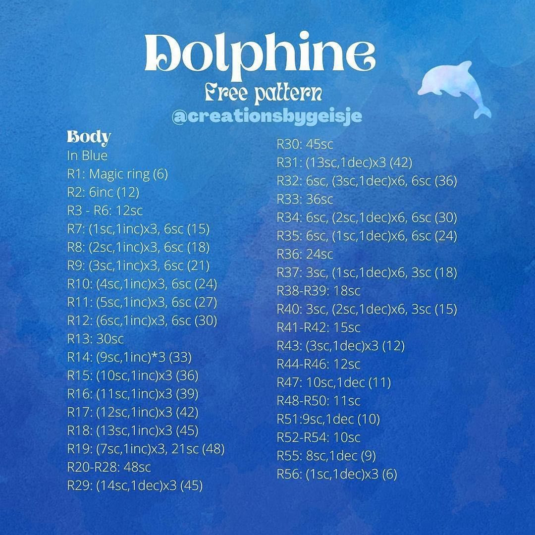 dolphine dolphin free pattern