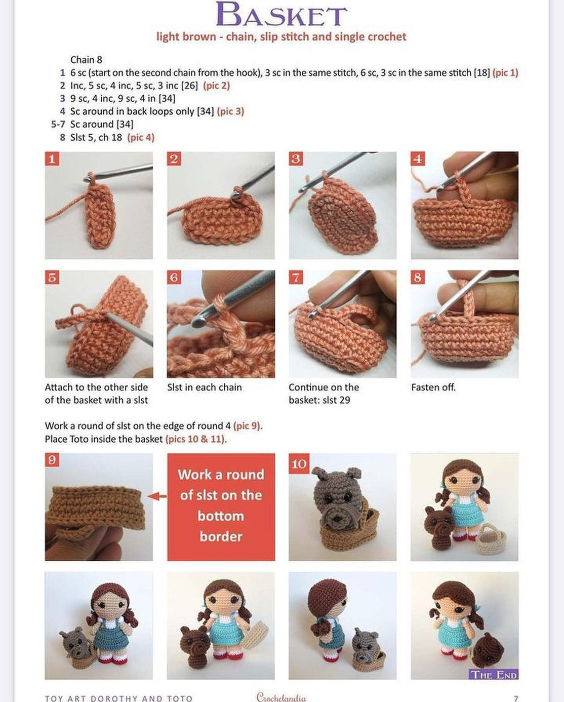 dorothy and toto crochet pattern