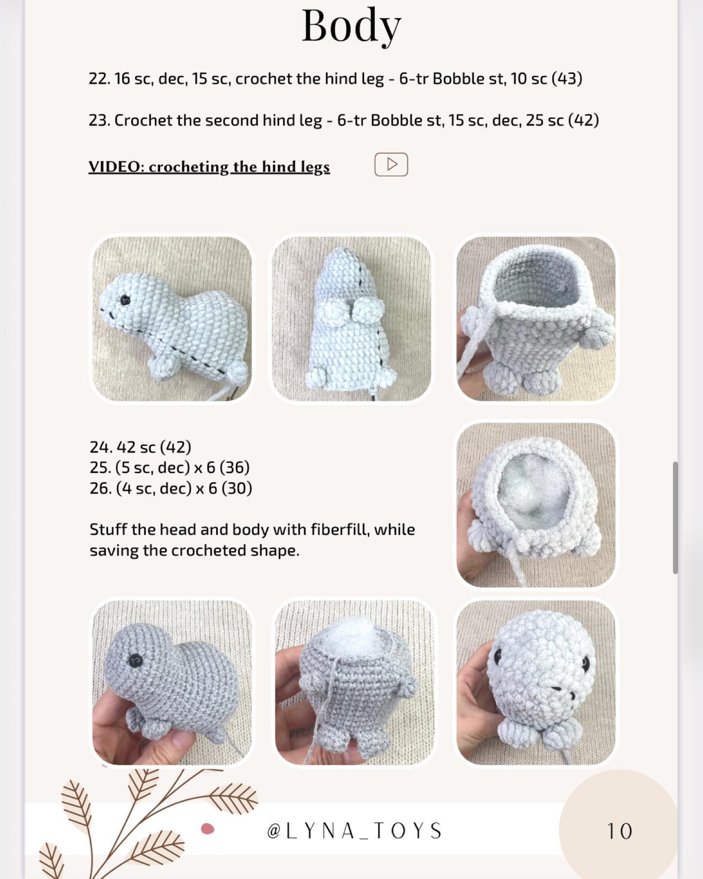 dwarf rabbit mother crochet pattern