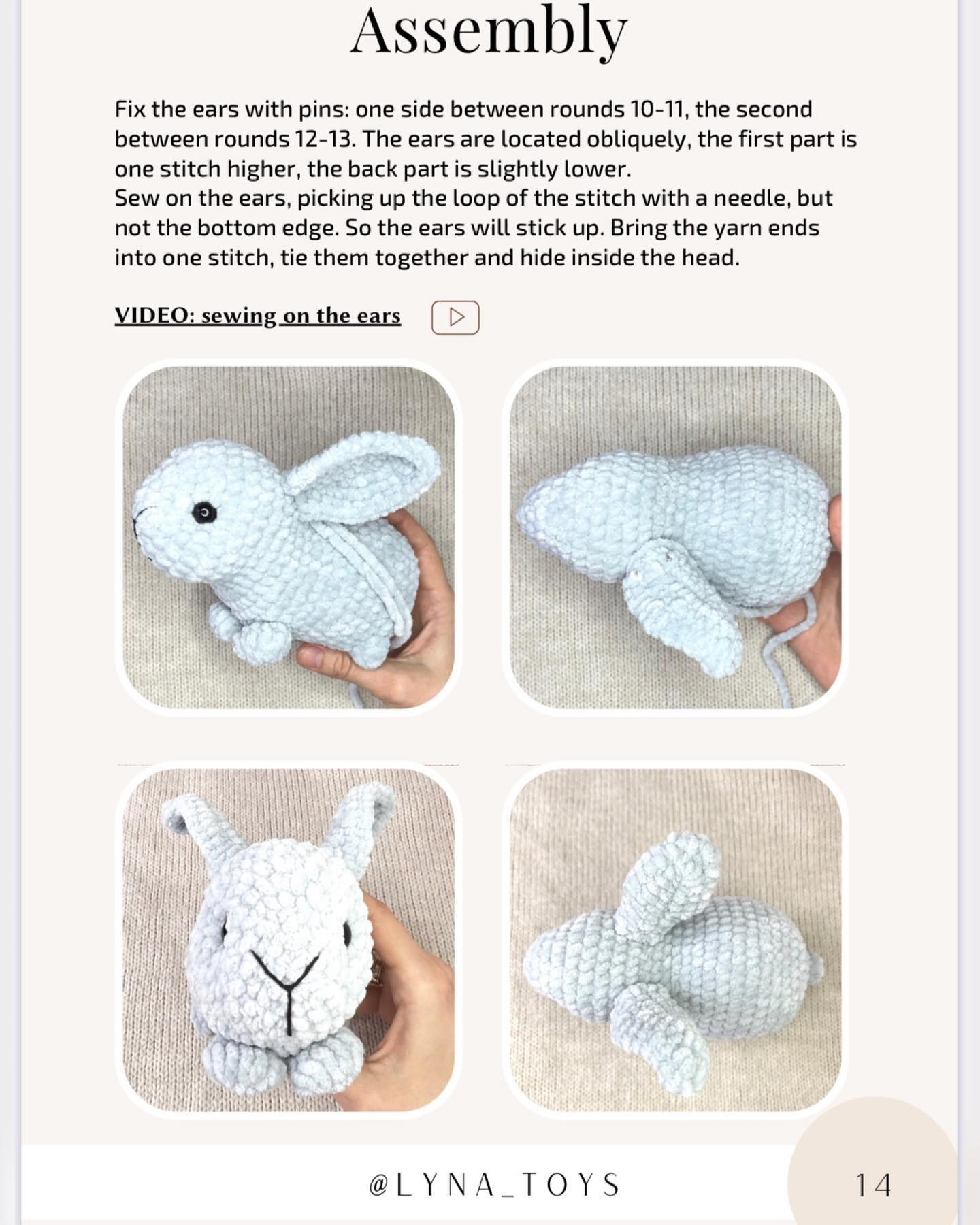 dwarf rabbit mother crochet pattern