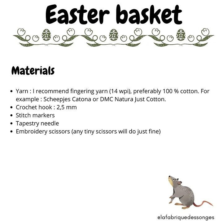 easter basket free pattern