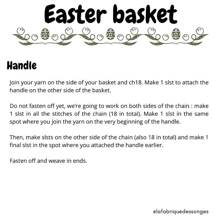 easter basket free pattern