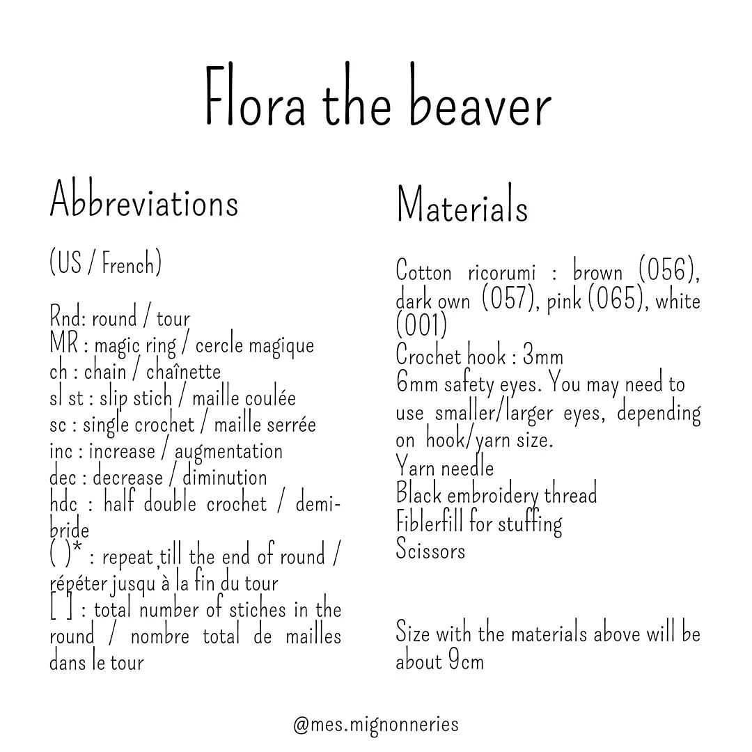 flora the beaver free pattern.