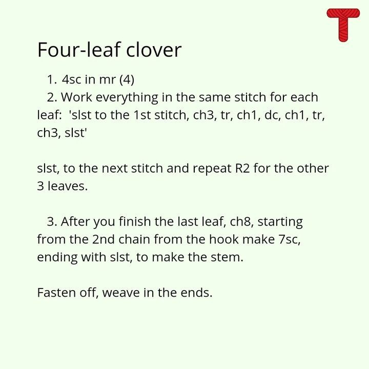 four leaf clover free pattern