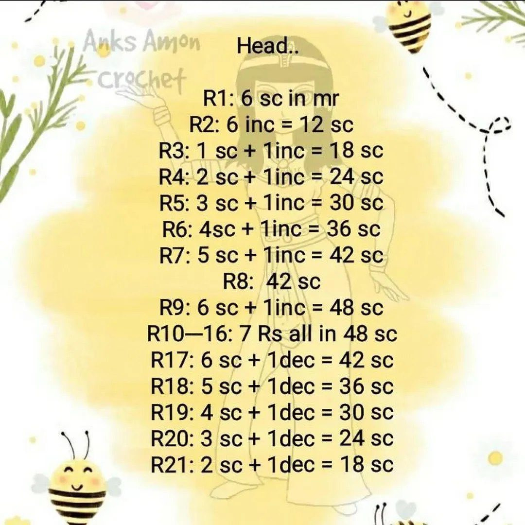 free anks english pattern for little bee.