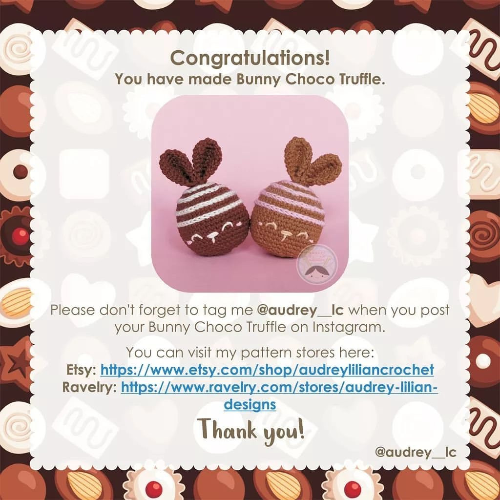 free crochet pattern bunny choco truffle