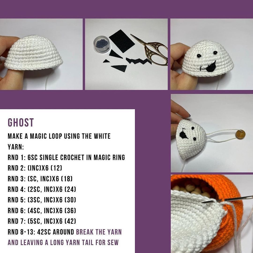 free crochet pattern pumpkin and ghost