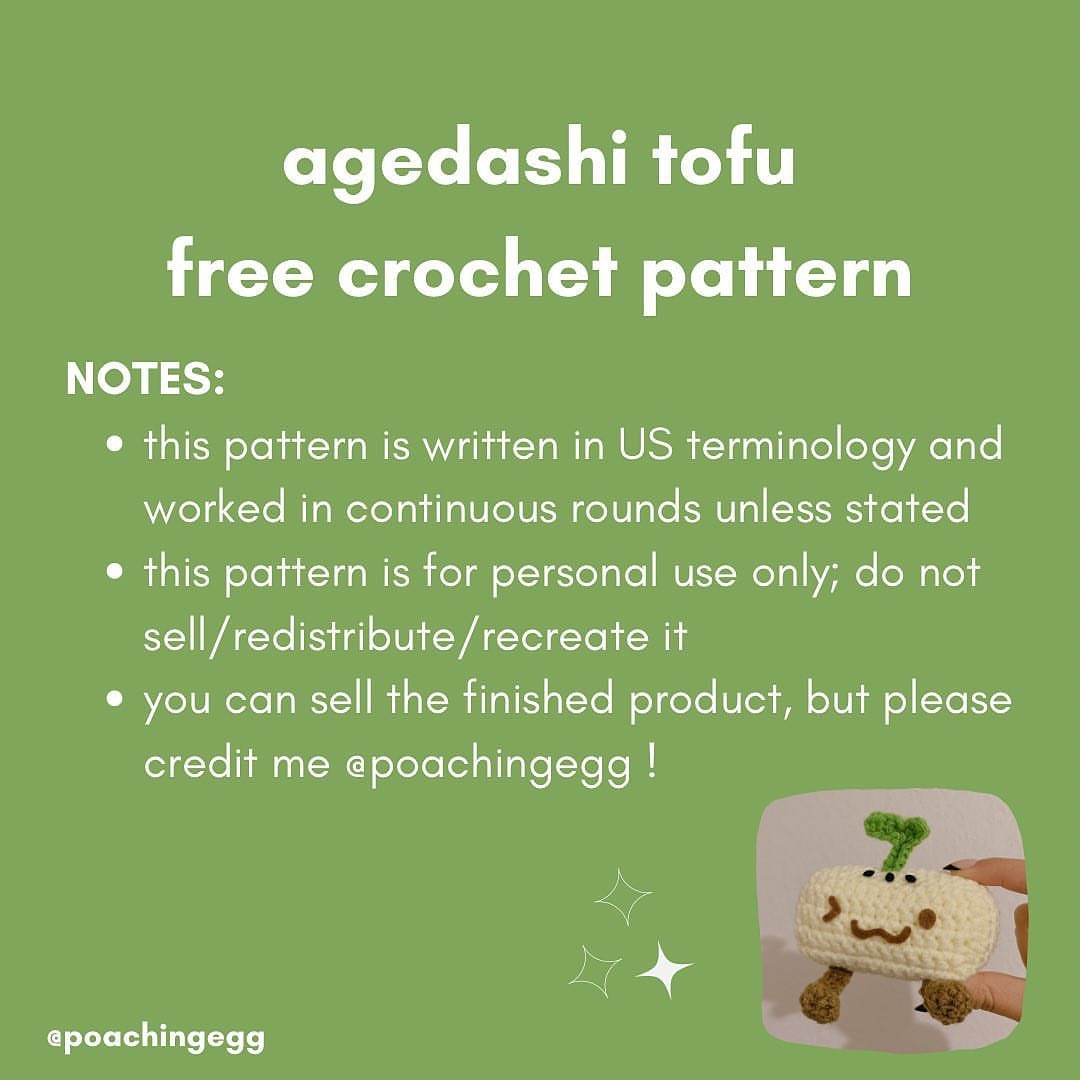 free pattern agedashi tofu free crochet pattern