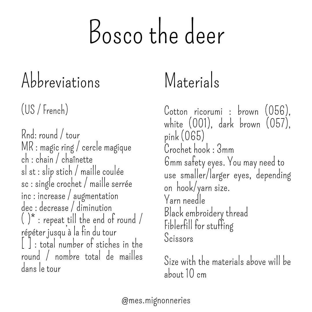 free pattern bosco the deer