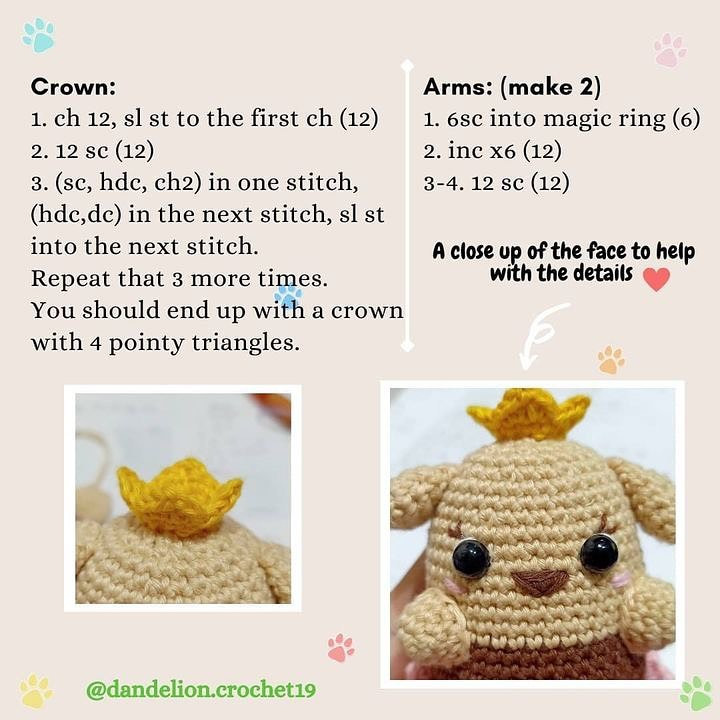 free pattern cecil the pup princess