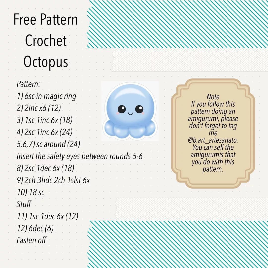 free pattern crochet octopus
