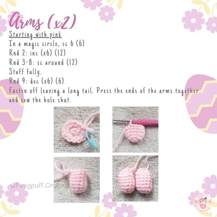 free pattern easter pink bunny