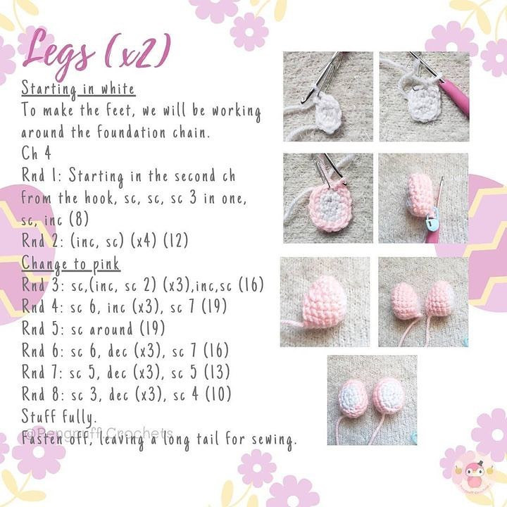 free pattern easter pink bunny