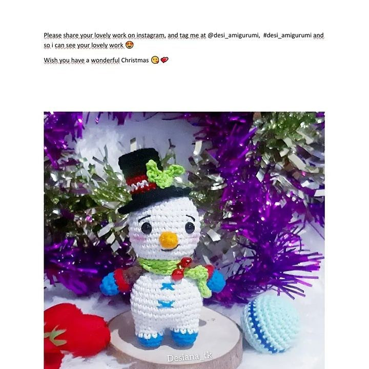 free pattern glaze the snowman