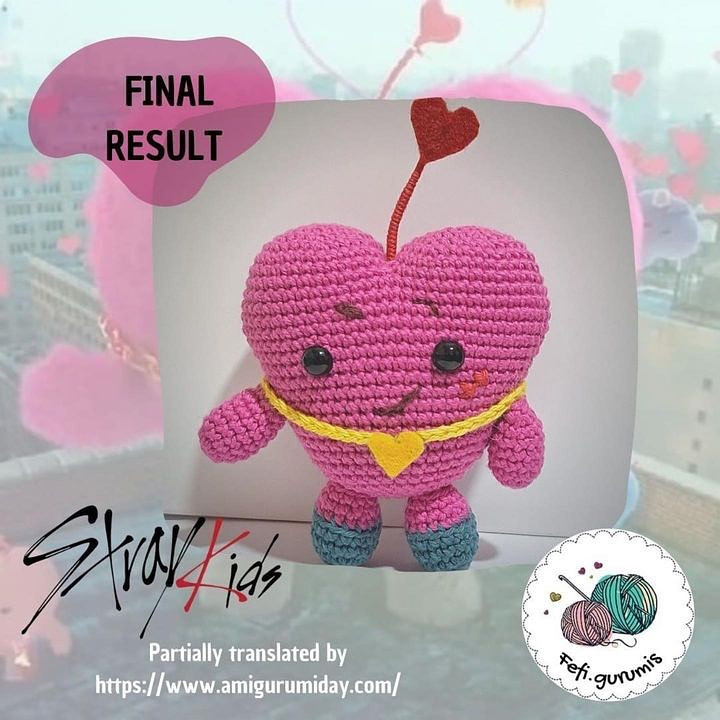 free pattern heart monster