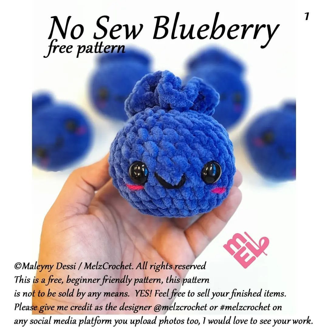 free pattern no sew blueberry
