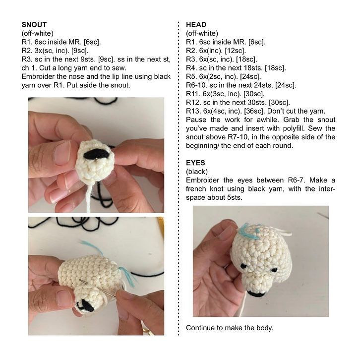 free pattern polar bear amigurumi pattern