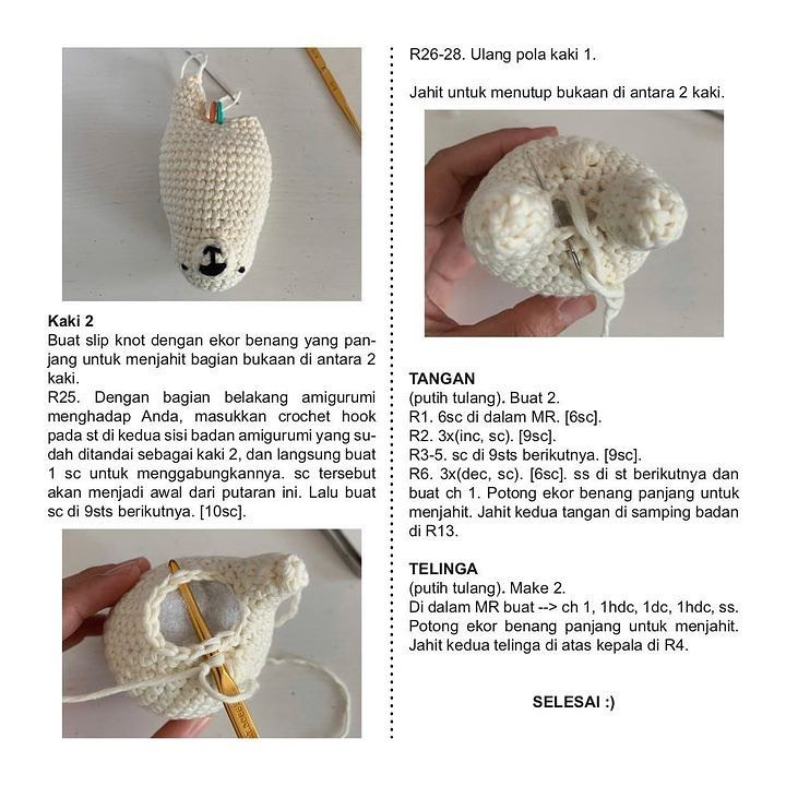 free pattern polar bear amigurumi pattern